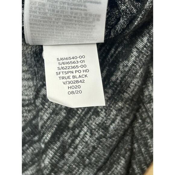 GAP Black-Gray Lightweight Hoodie Crewneck Long-Slv Stretchy Small New With Tags - Picture 15 of 16